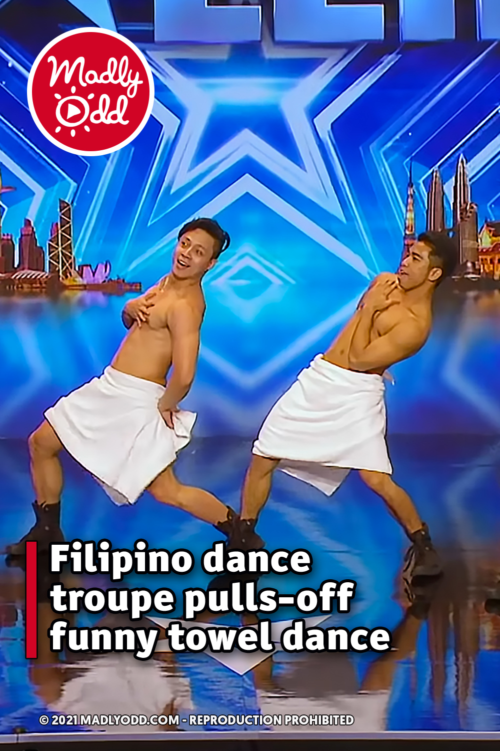 Filipino dance troupe pulls-off funny towel dance