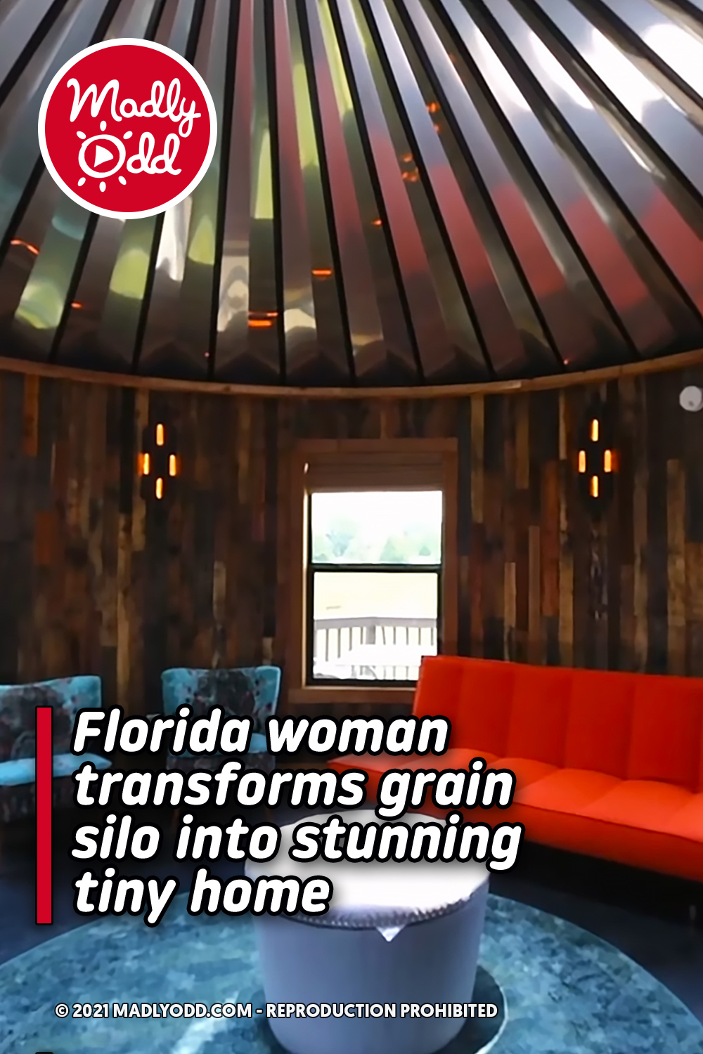 Florida woman transforms grain silo into stunning tiny home