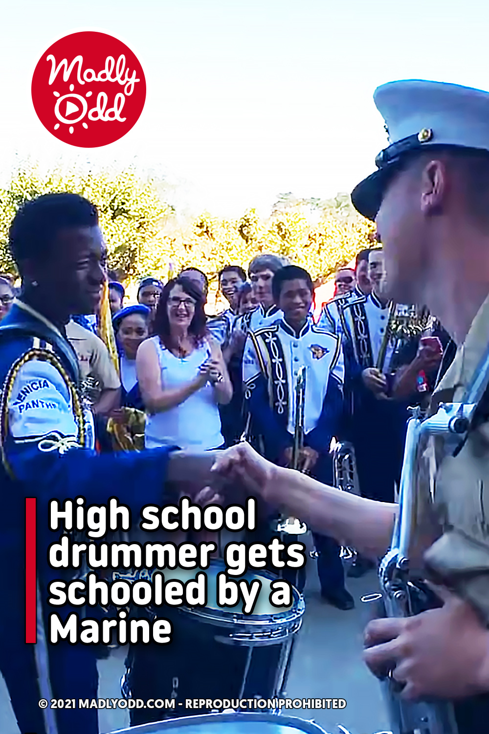 High school drummer gets schooled by a Marine