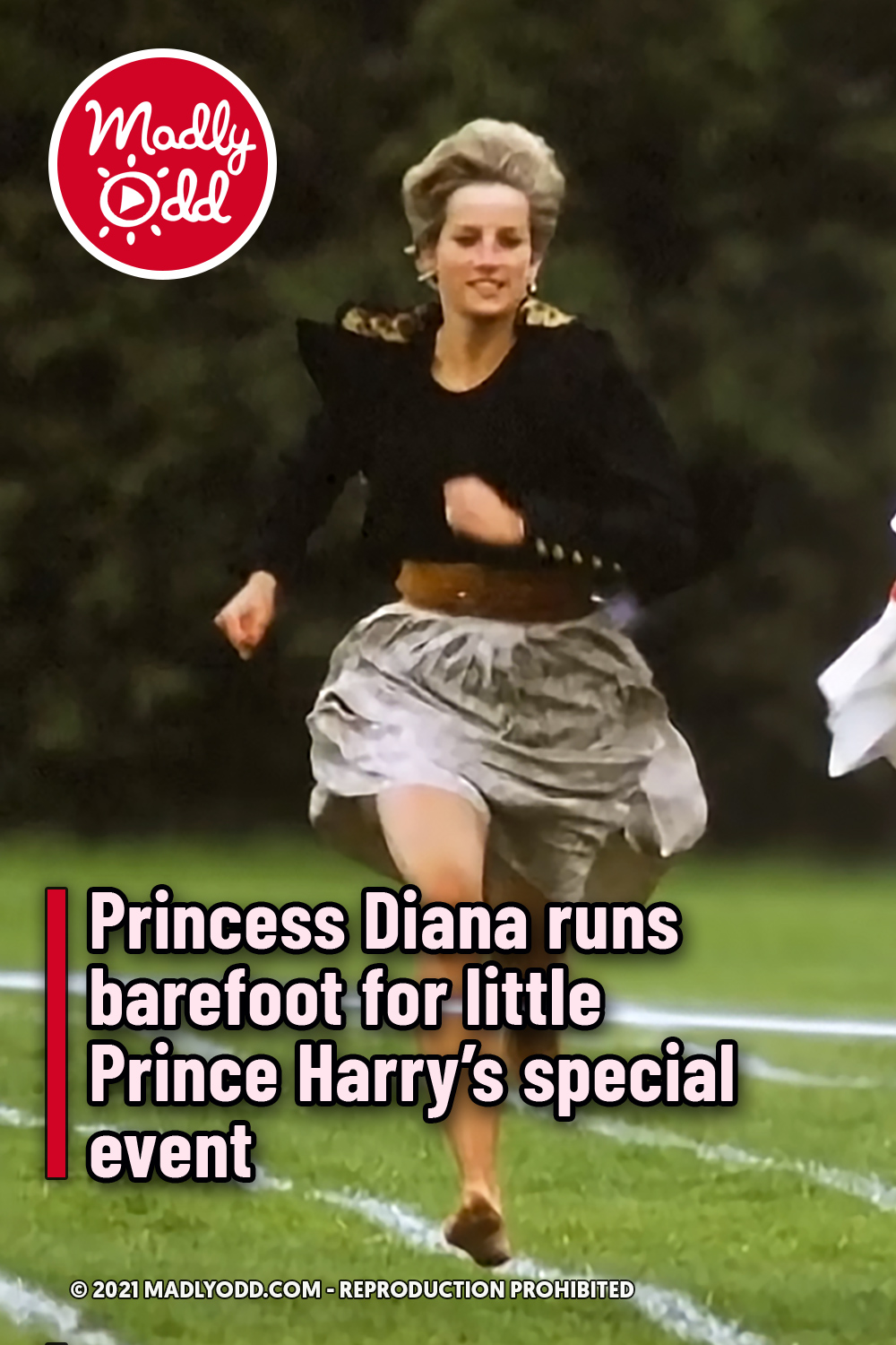Princess Diana runs barefoot for little Prince Harry’s special event