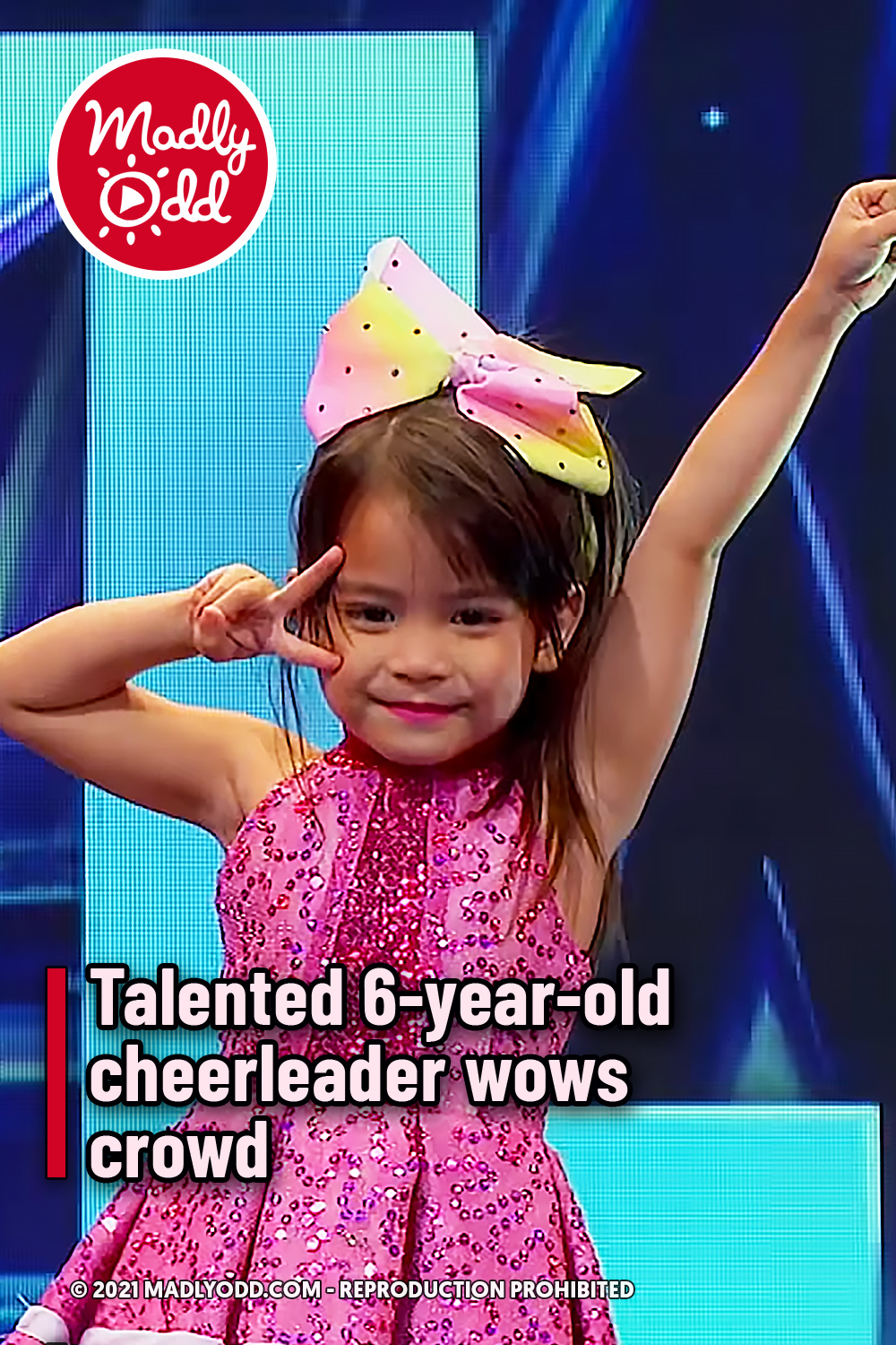 Talented 6-year-old cheerleader wows crowd