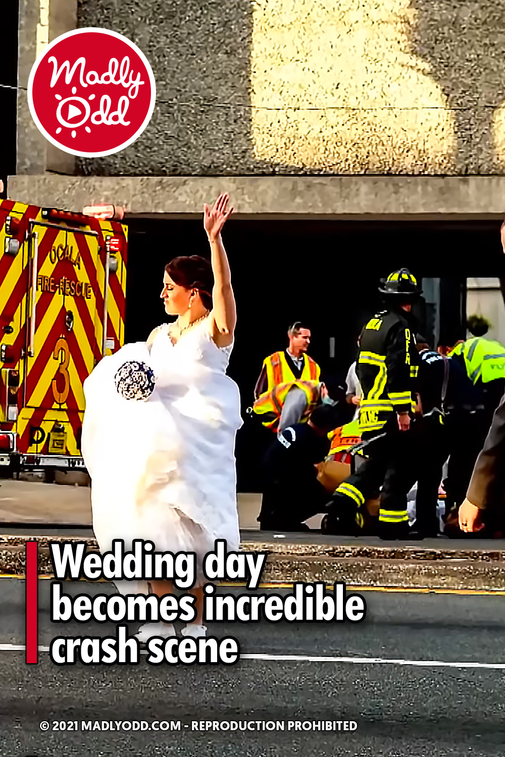 Wedding day becomes incredible crash scene