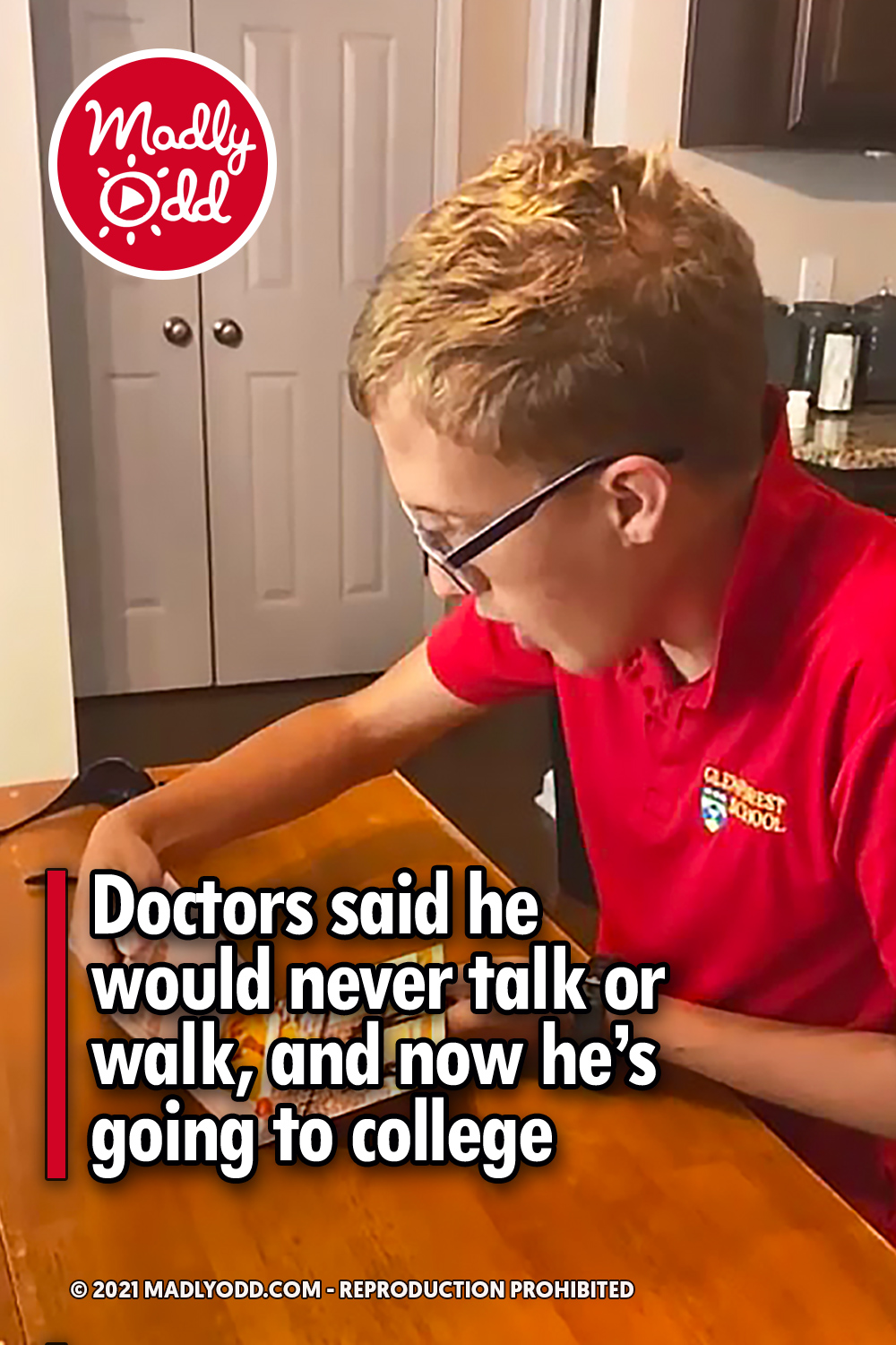 Doctors said he would never talk or walk, and now he’s going to college