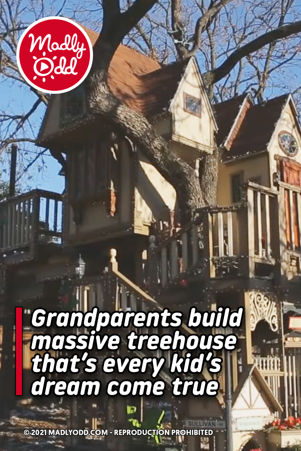 Grandparents build massive treehouse that’s every kid’s dream come true