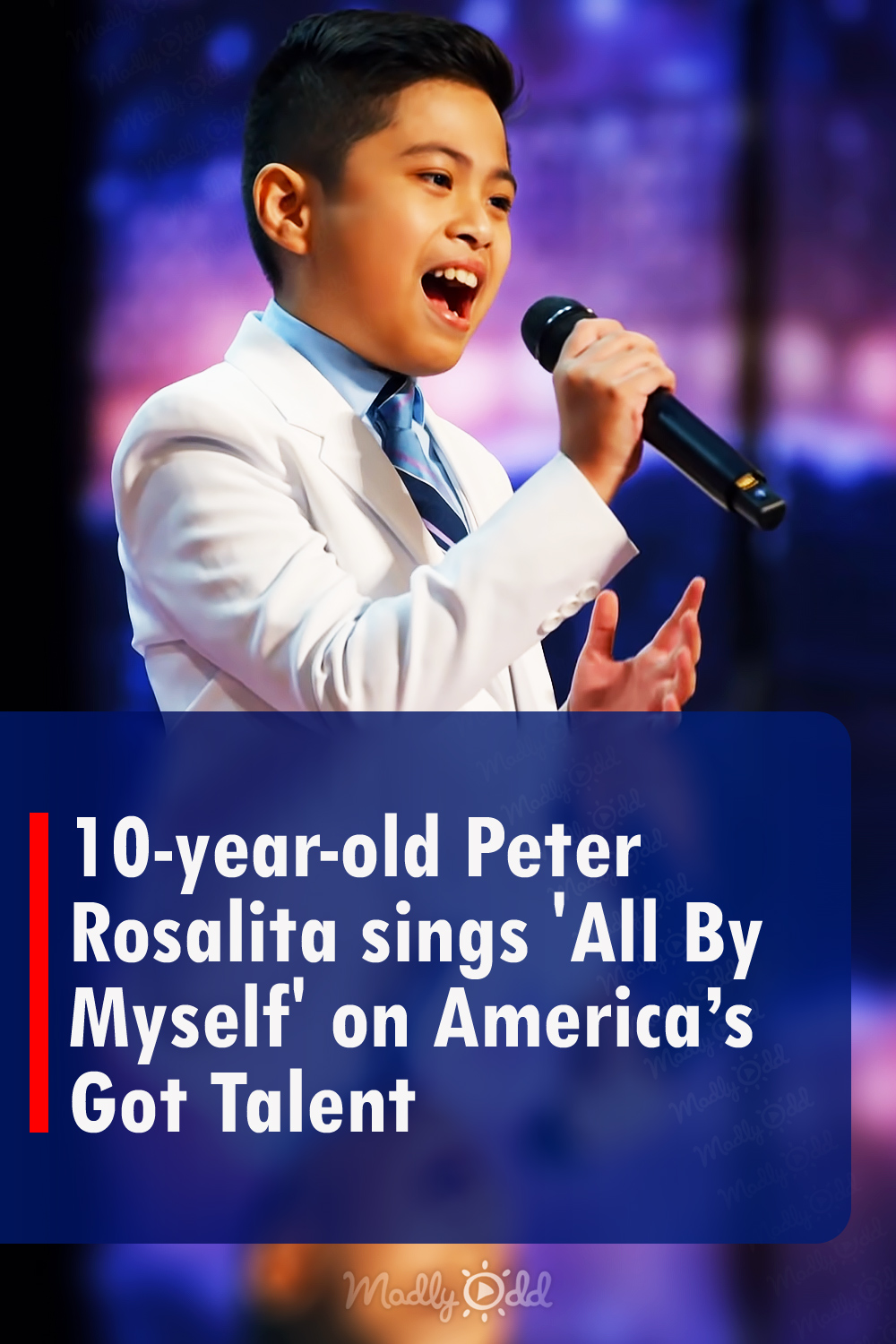 10-year-old Peter Rosalita sings \'All By Myself\' on America’s Got Talent