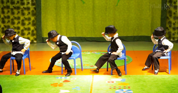 Preschool boys perform adorable dance routine