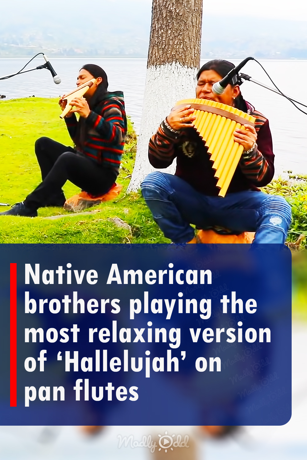 Native American brothers playing the most relaxing version of ‘Hallelujah’ on pan flutes