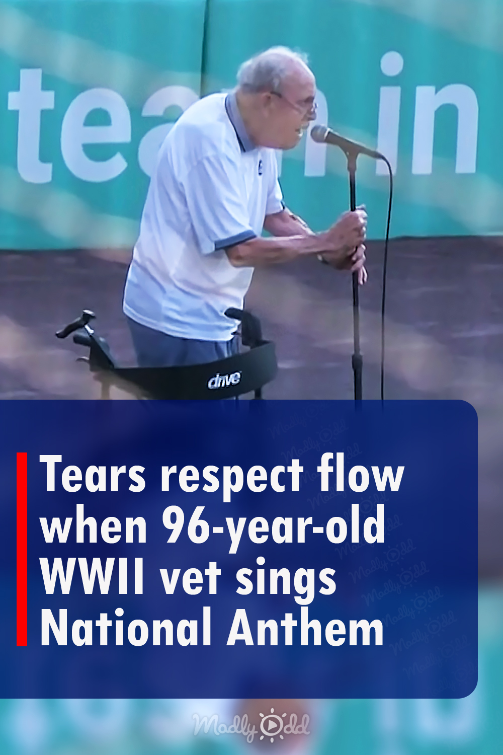 Tears respect flow when 96-year-old WWII vet sings National Anthem