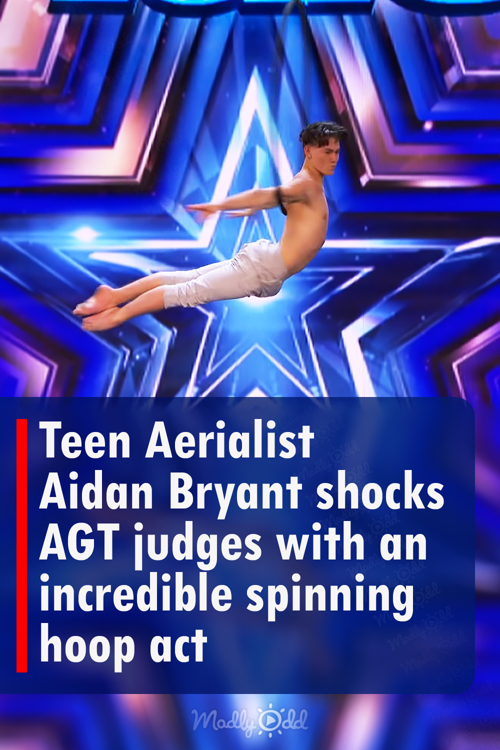 Teen Aerialist Aidan Bryant shocks AGT judges with an incredible spinning hoop act
