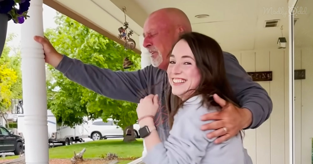 daughter surprises dad