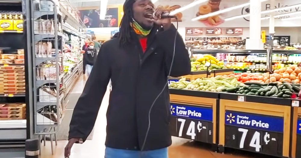 Man singing Unchained Melody at Walmart 