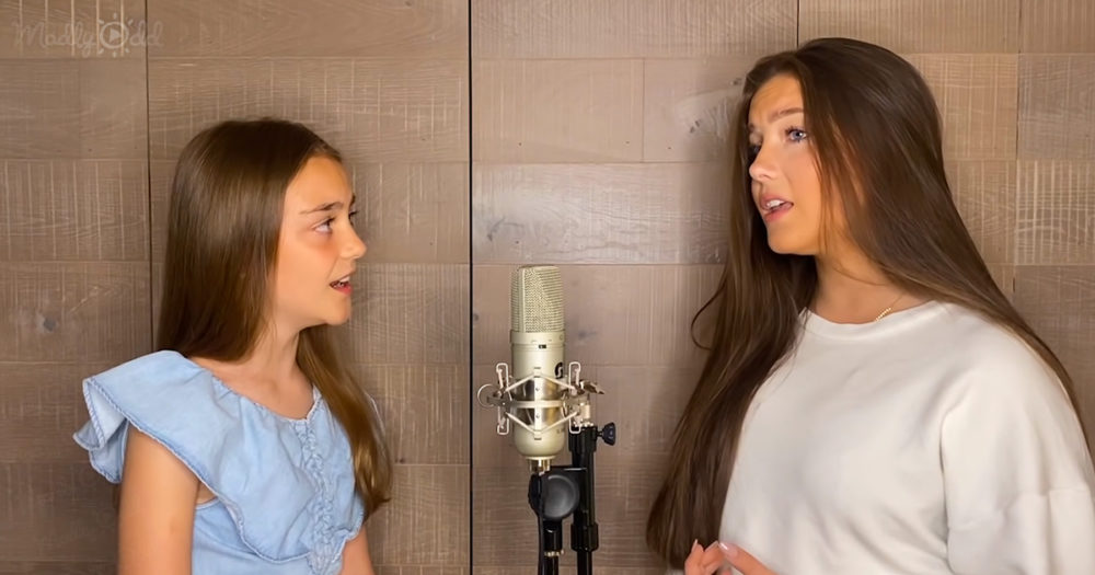 Lucy Thomas and her younger sister, Martha Thomas singing
