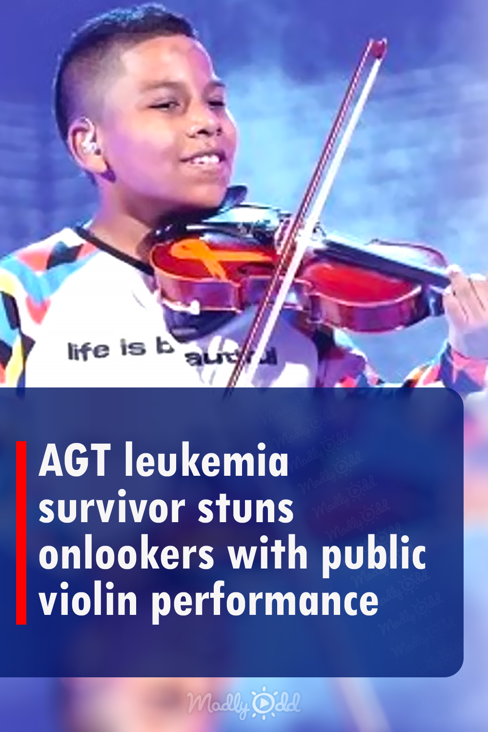 AGT leukemia survivor stuns onlookers with public violin performance