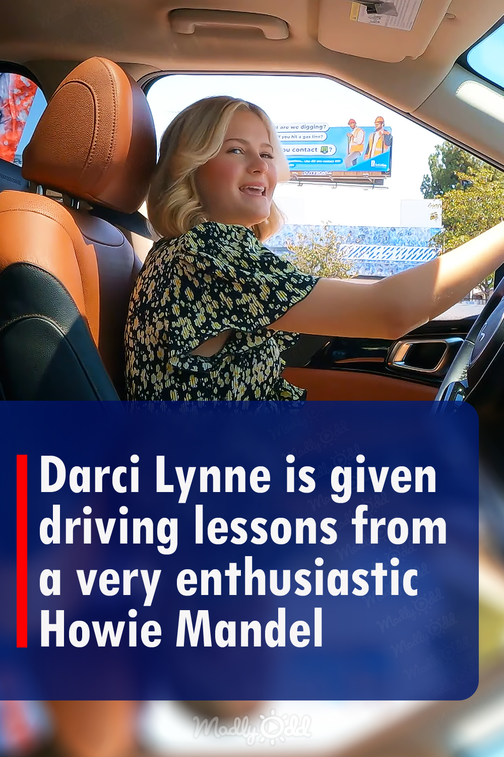 Darci Lynne is given driving lessons from a very enthusiastic Howie Mandel