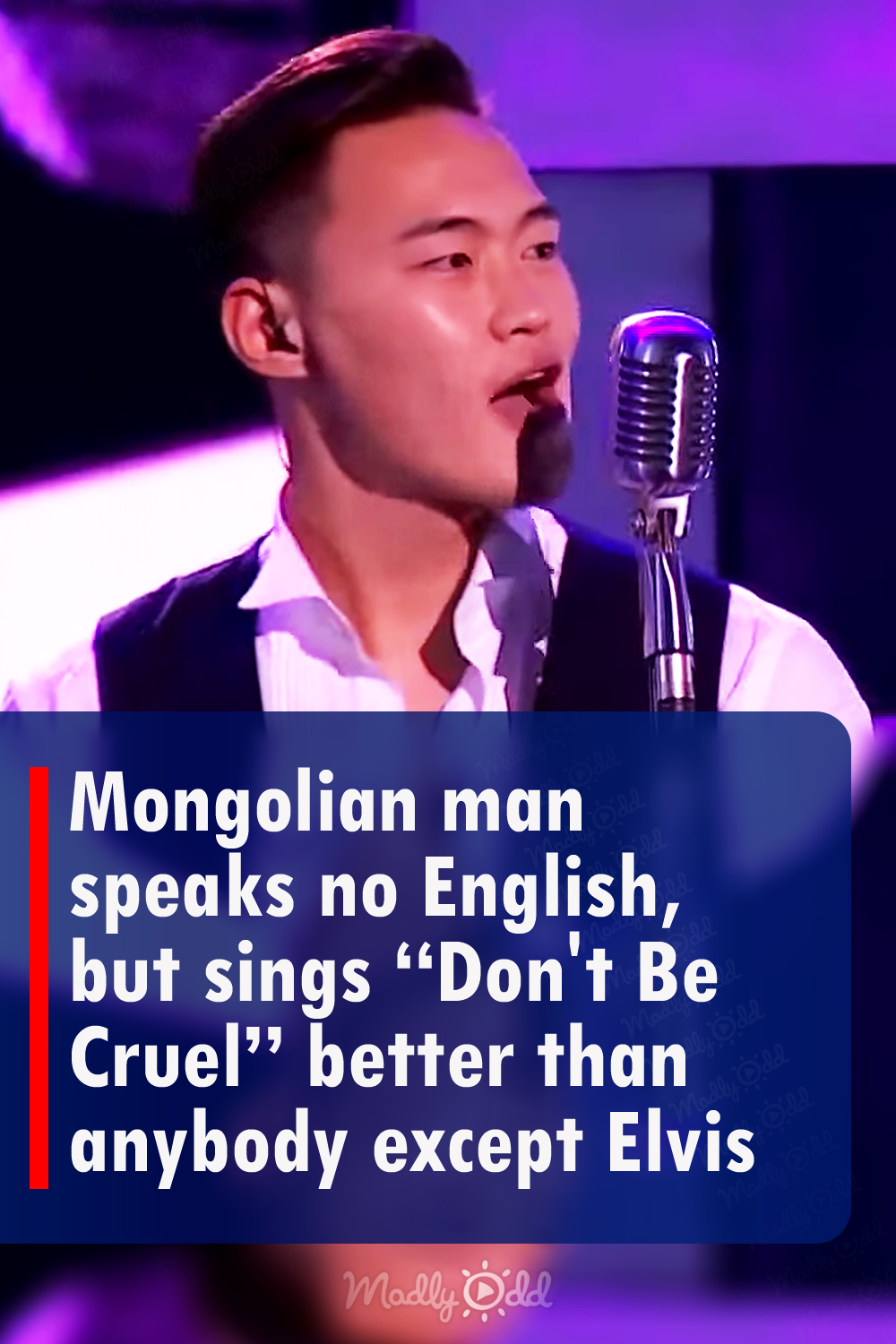 Mongolian man speaks no English, but sings \