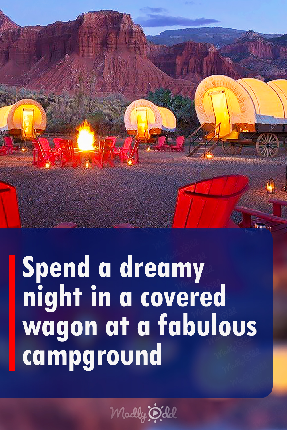 Spend a dreamy night in a covered wagon at a fabulous campground