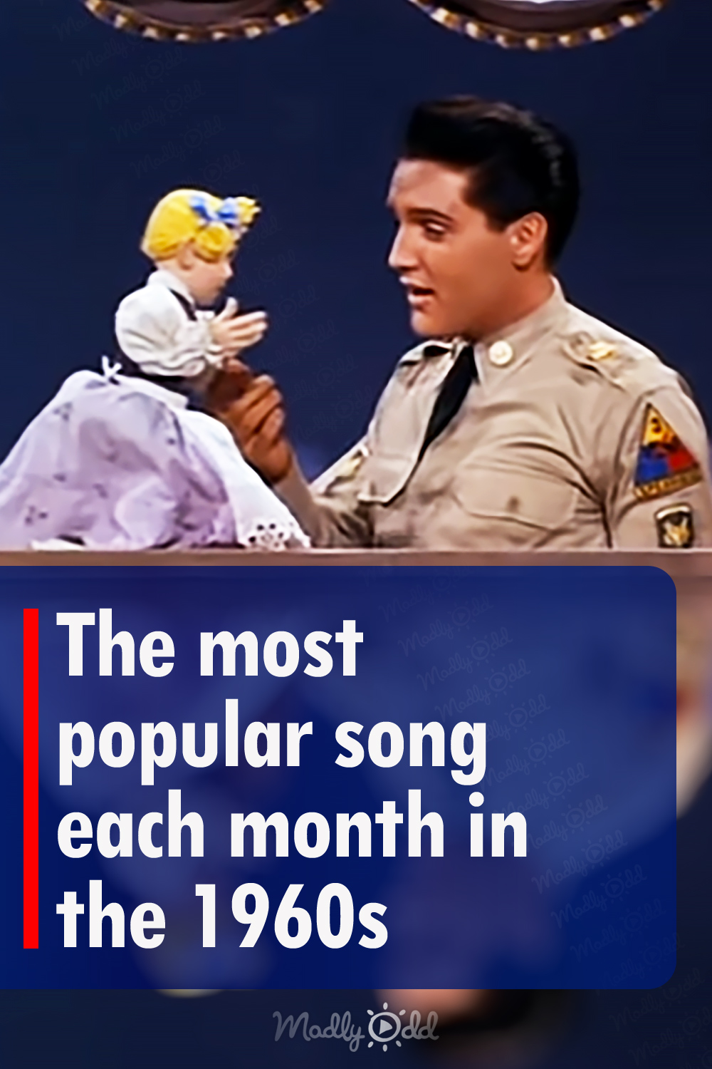 The most popular song each month in the 1960s