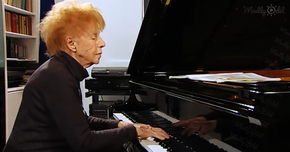 107-year-old woman playing piano