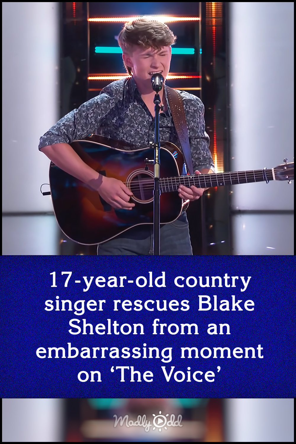 17-year-old country singer rescues Blake Shelton from an embarrassing moment on \'The Voice\'