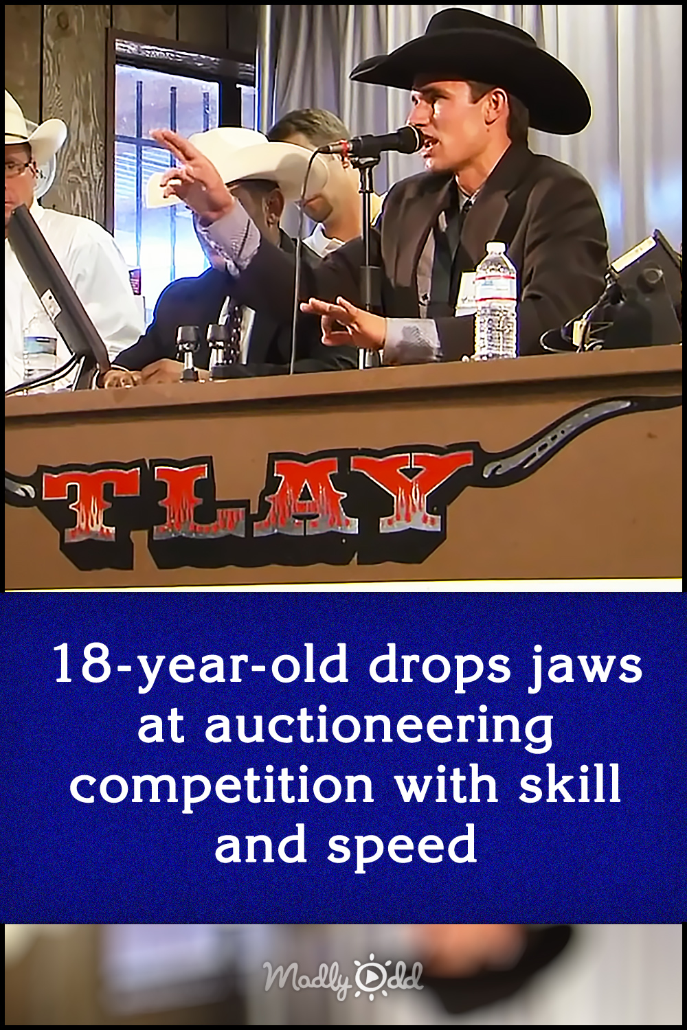 18-year-old drops jaws at auctioneering competition with skill and speed