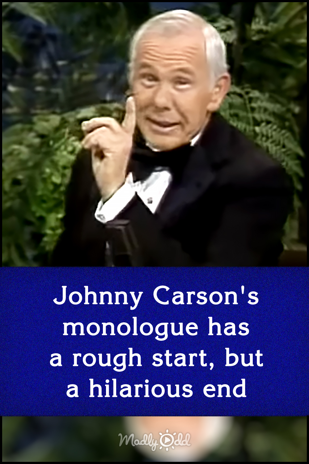 Johnny Carson\'s monologue has a rough start, but a hilarious end