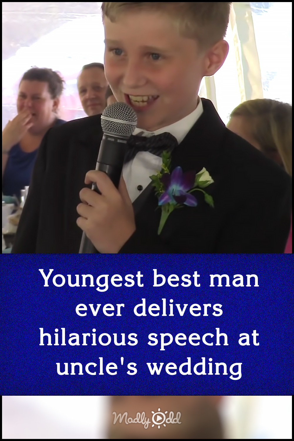 Youngest best man ever delivers hilarious speech at uncle\'s wedding