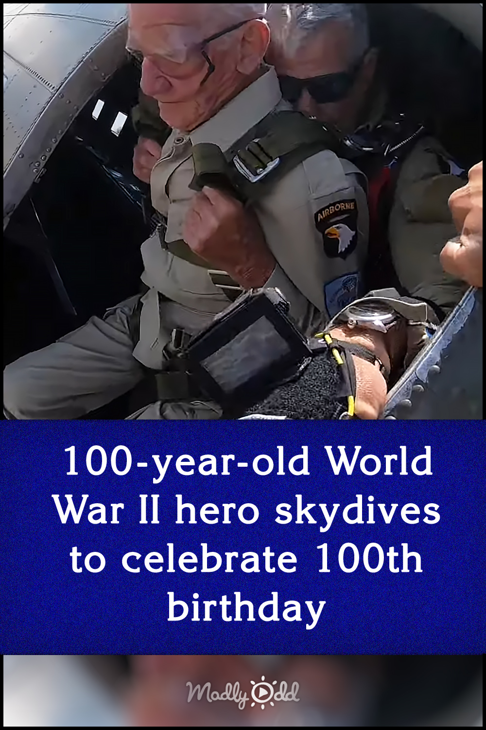 100-year-old World War II hero skydives to celebrate 100th birthday