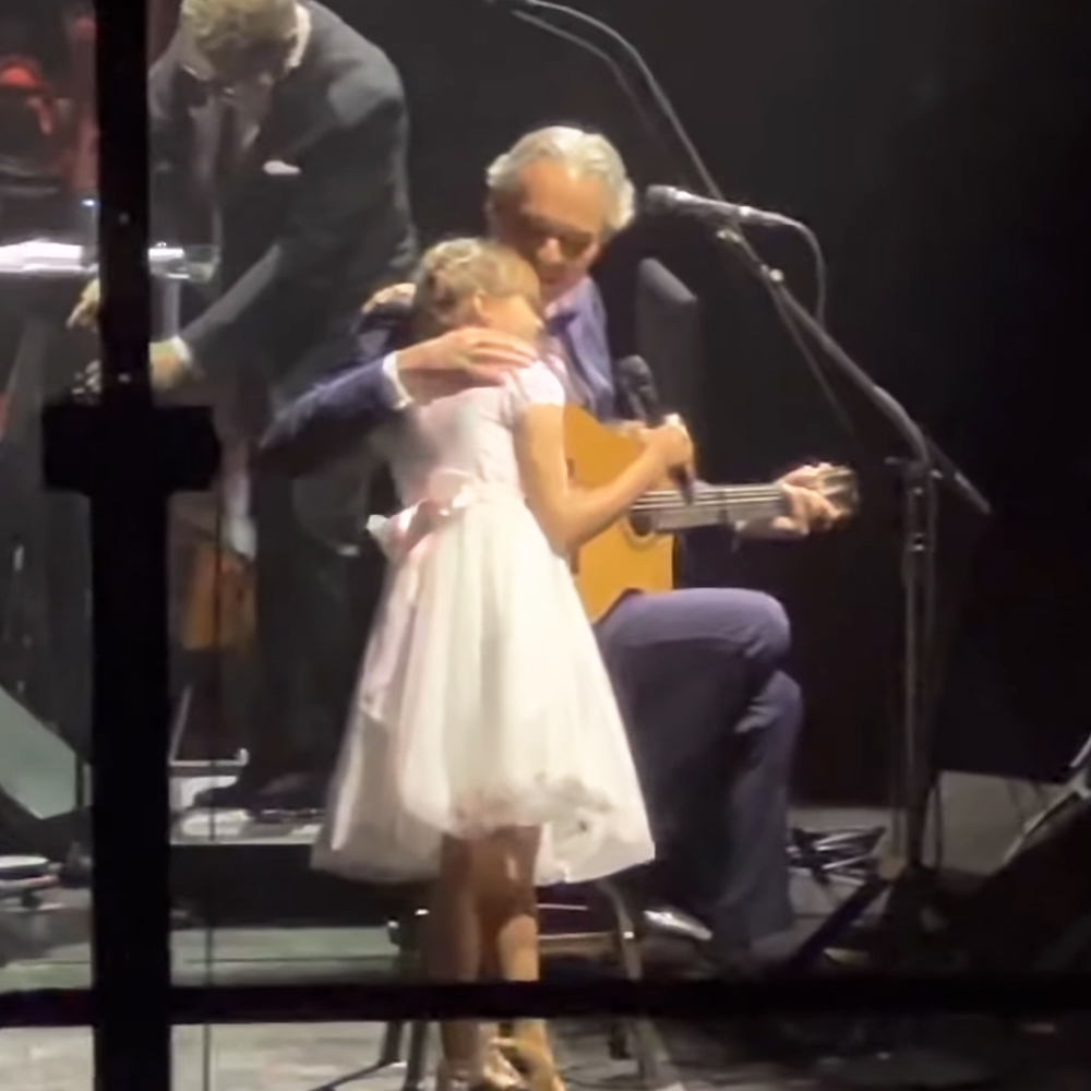 Andrea Bocelli and his daughter