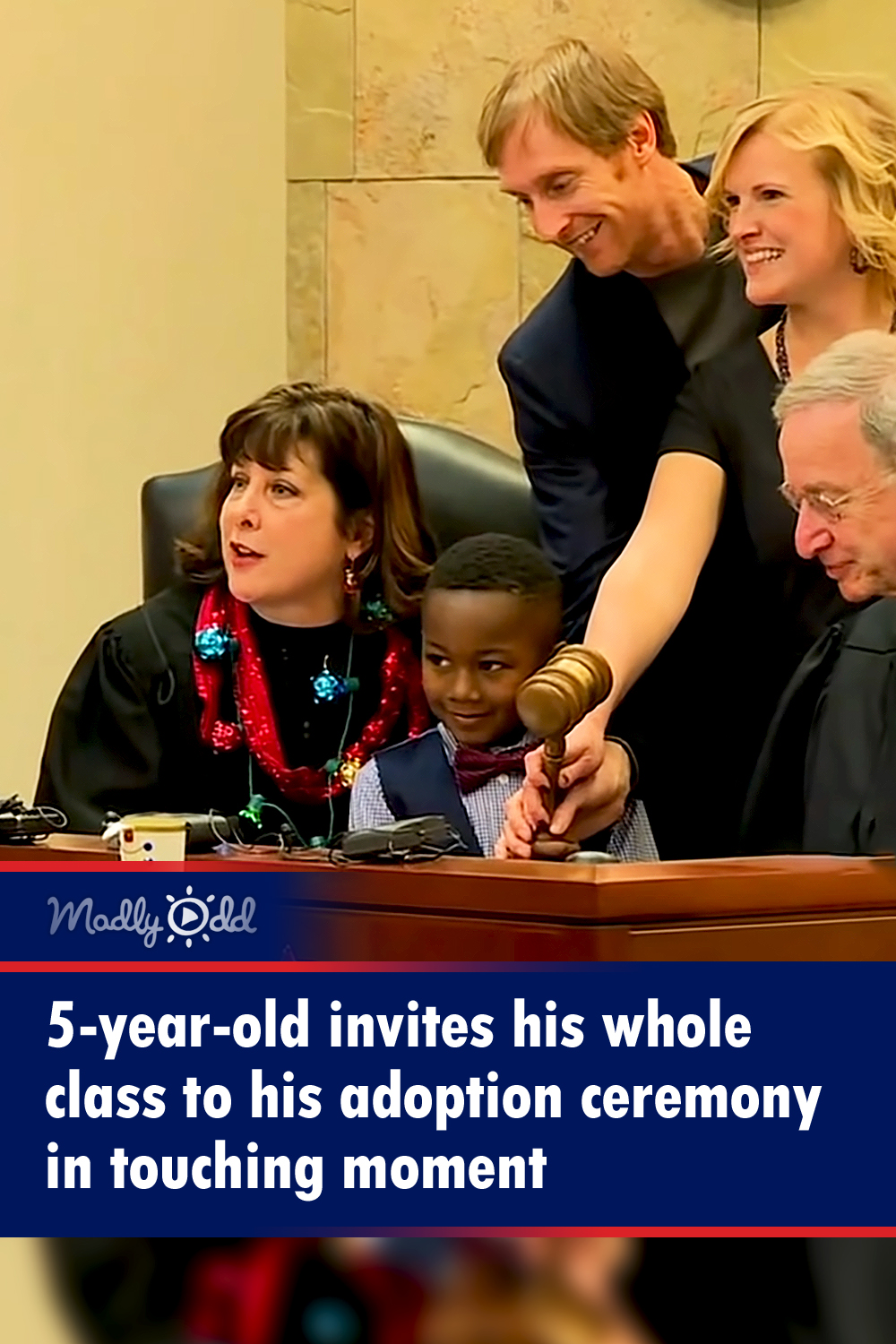 5-year-old invites his whole class to his adoption ceremony in touching moment