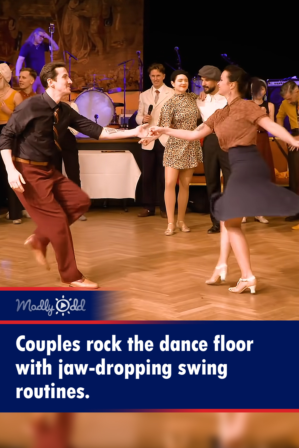 Couples rock the dance floor with jaw-dropping swing routines