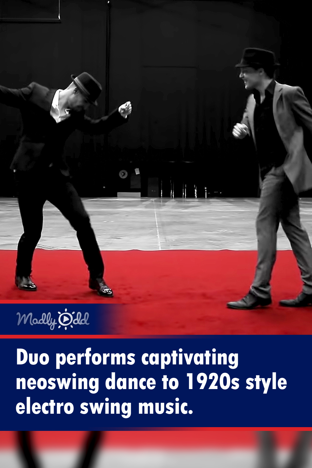 Duo performs captivating neoswing dance to 1920s style electro swing music