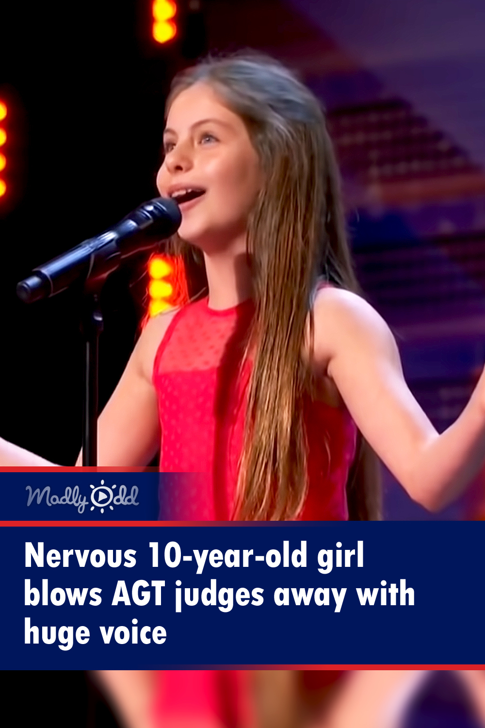 Nervous 10-year-old girl blows AGT judges away with huge voice