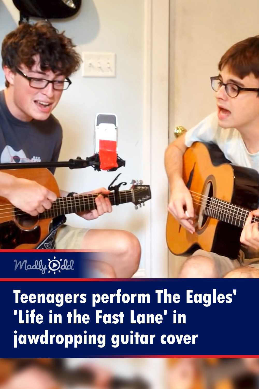 Teenagers perform The Eagles\' \'Life in the Fast Lane\' in jawdropping guitar cover