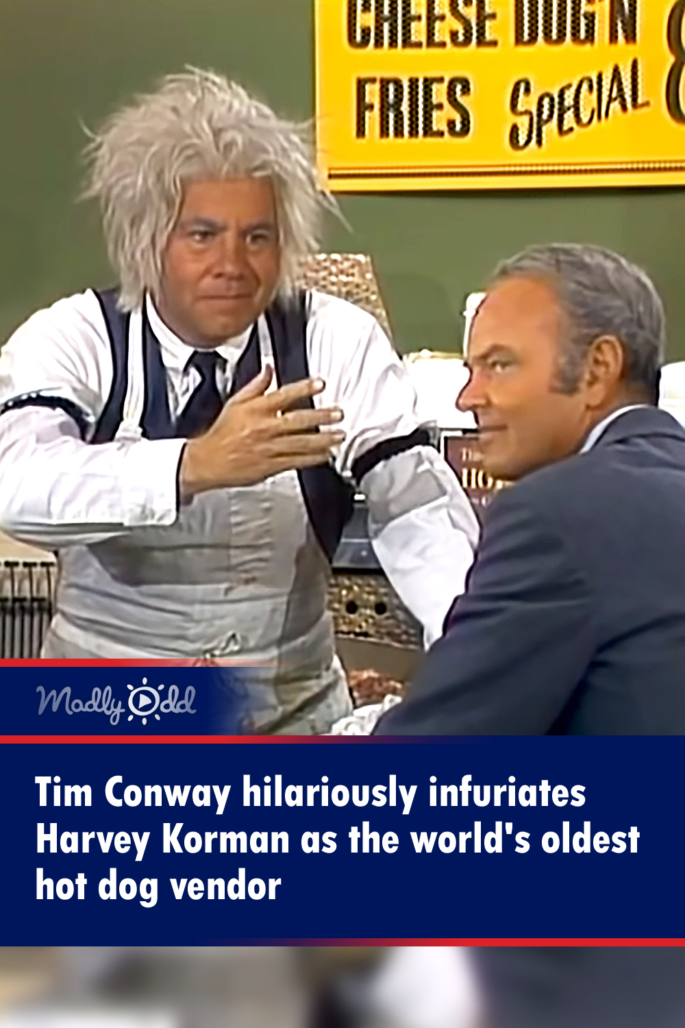 Tim Conway hilariously infuriates Harvey Korman as the world\'s oldest hot dog vendor