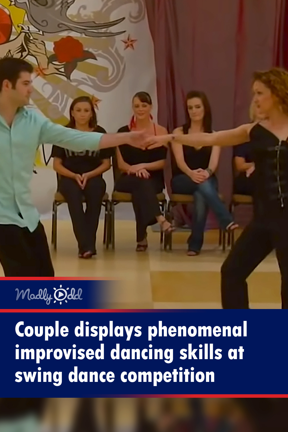 Couple displays phenomenal improvised dancing skills at swing dance competition