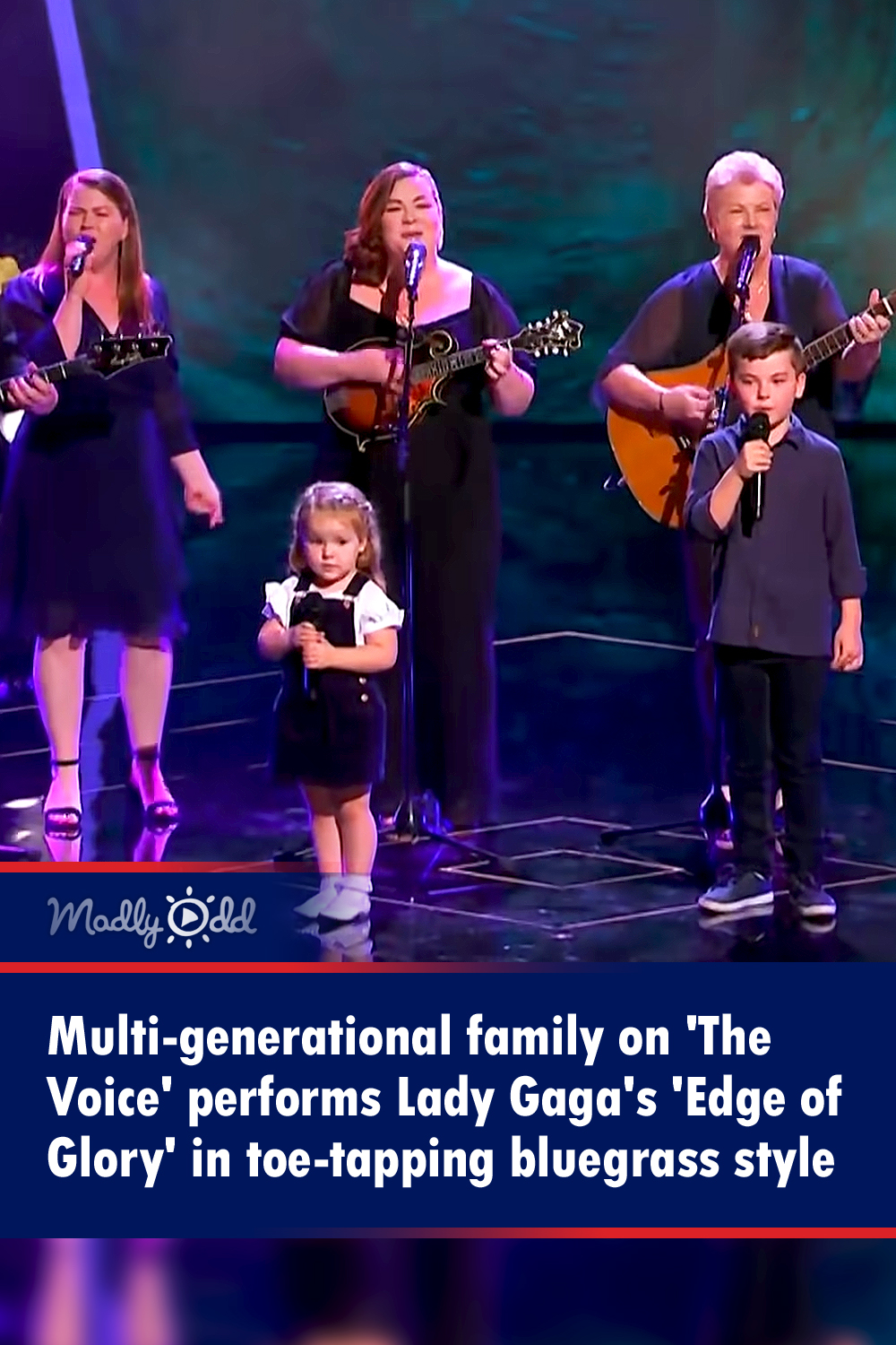 Multi-generational family delivers bluegrass version of ‘Edge of Glory’ on ‘The Voice Australia’