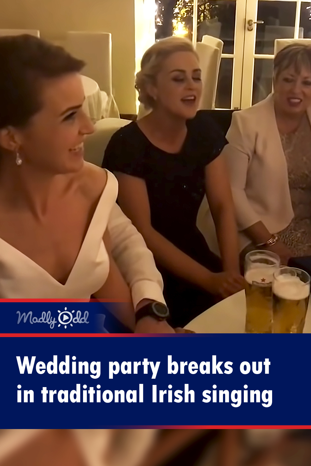 Wedding party breaks out in traditional Irish singing