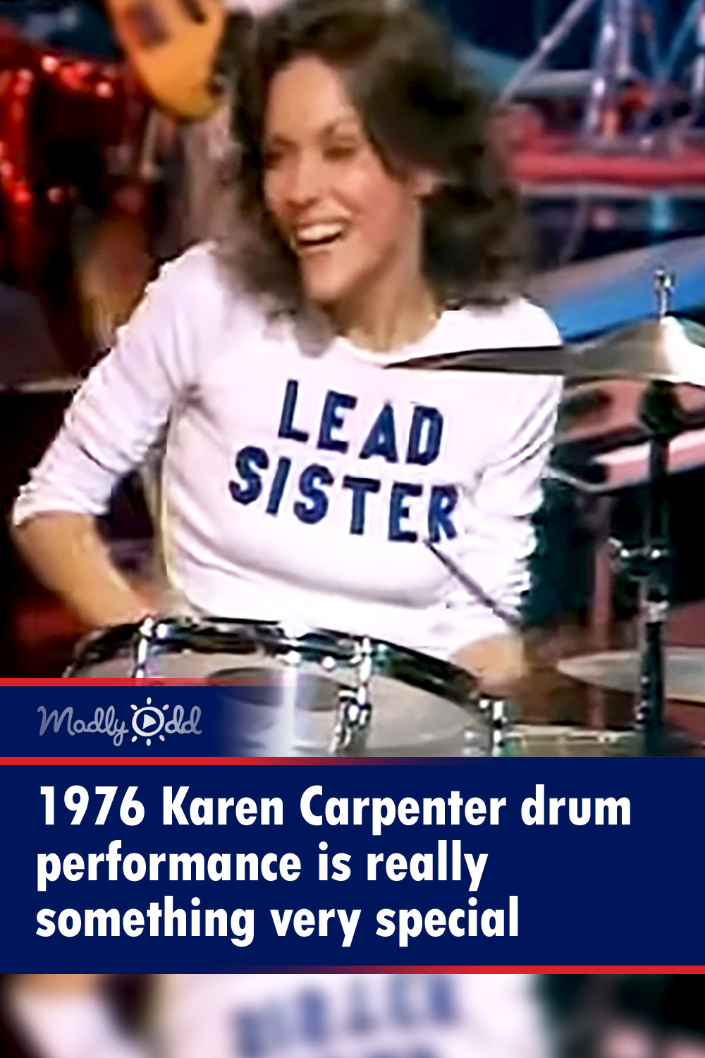 1976 Karen Carpenter drum performance is really something very special