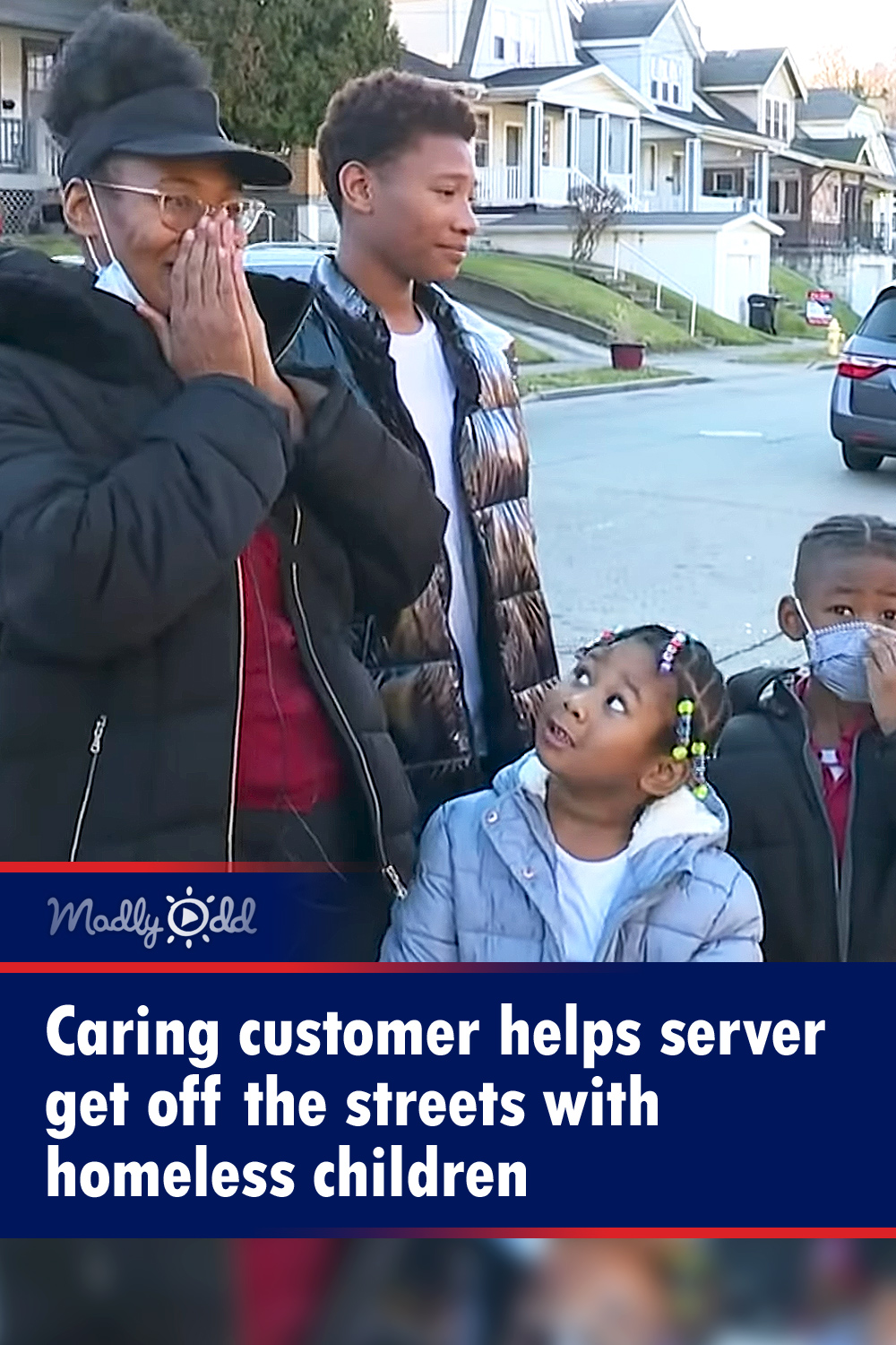 Caring customer helps server get off the streets with homeless children