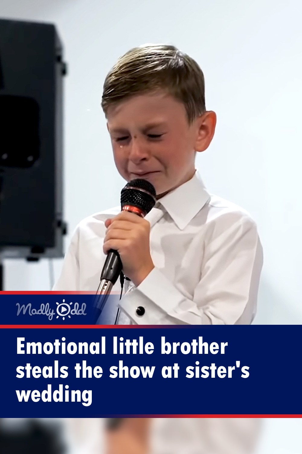 Emotional little brother steals the show at sister\'s wedding