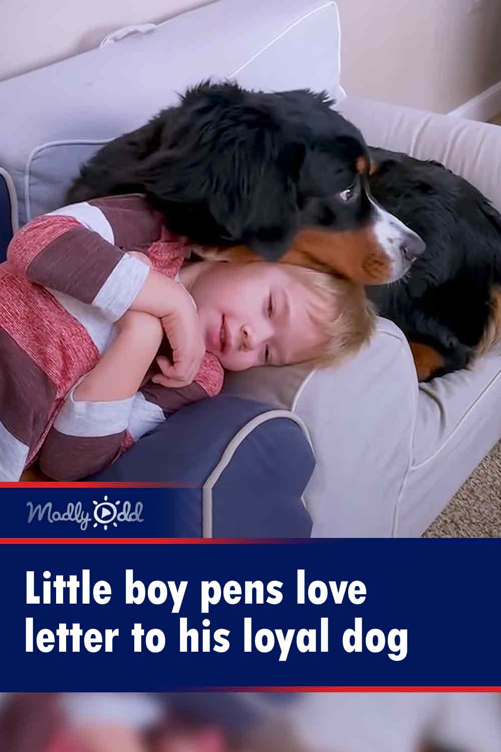 Little boy pens love letter to his loyal dog