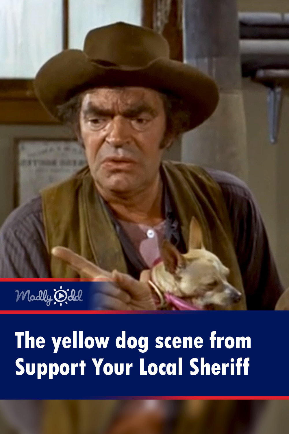 The yellow dog scene from Support Your Local Gunfighter