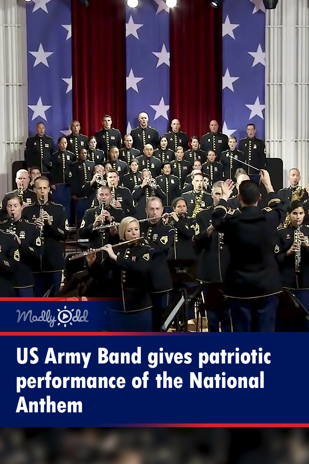 US Army Band gives patriotic performance of the National Anthem