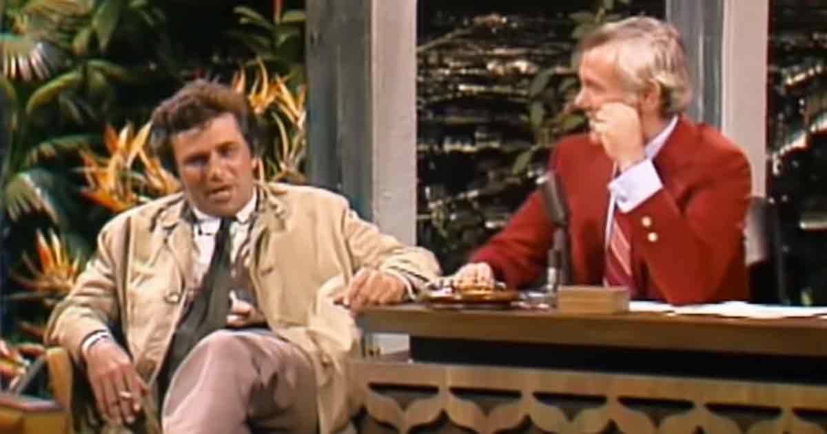 Johnny Carson and Peter Faulk