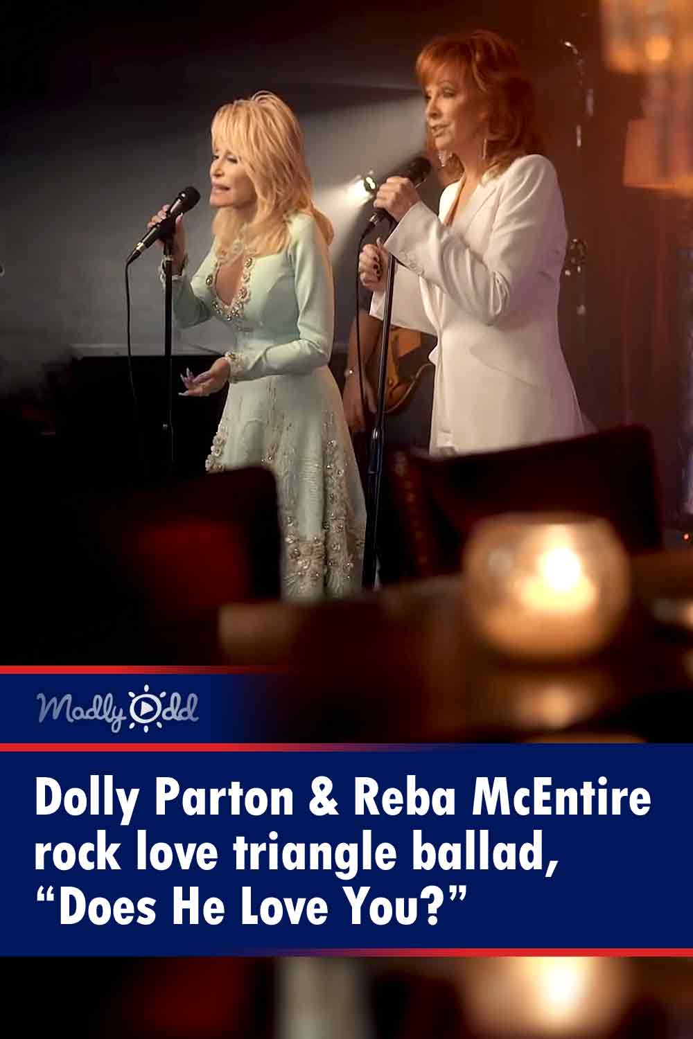 Dolly Parton & Reba McEntire rock love triangle ballad, \