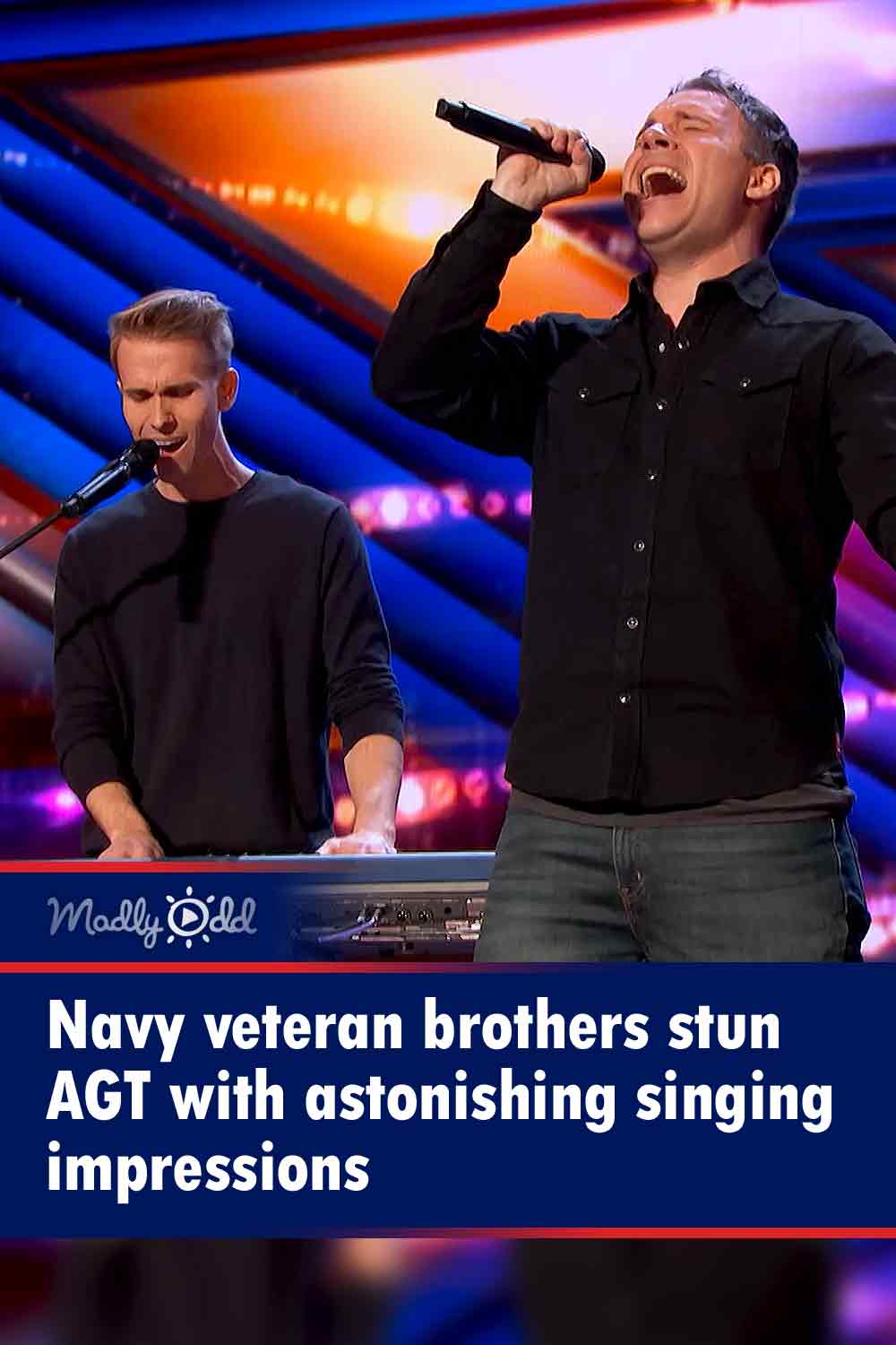 Navy veteran brothers stun AGT with astonishing singing impressions