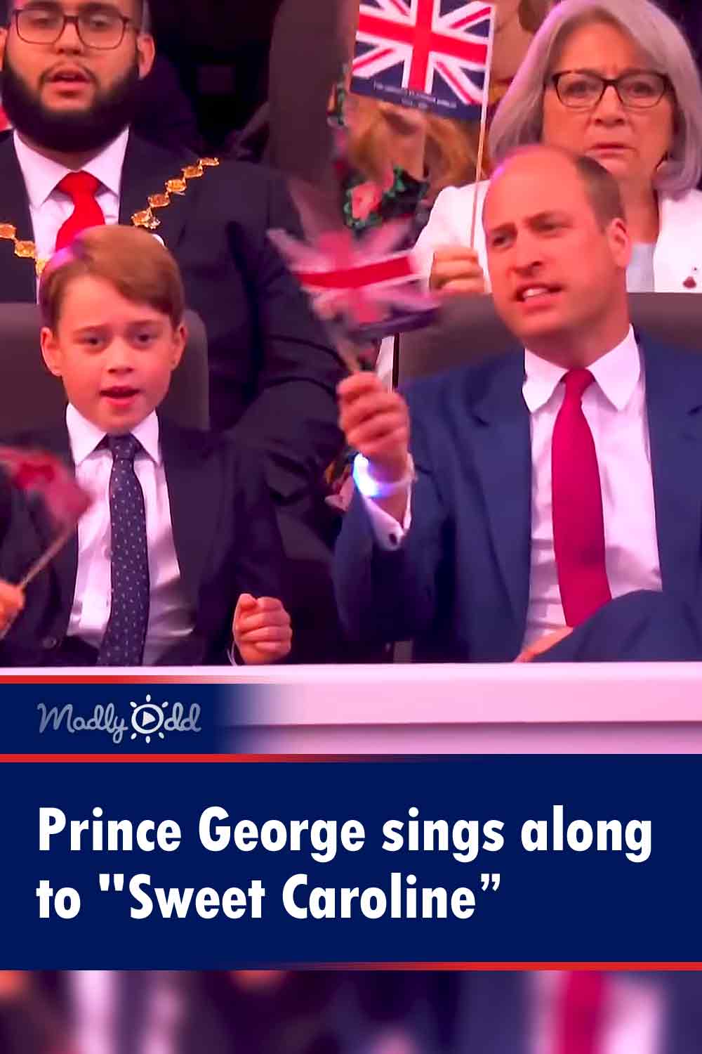 Prince George sings along to \