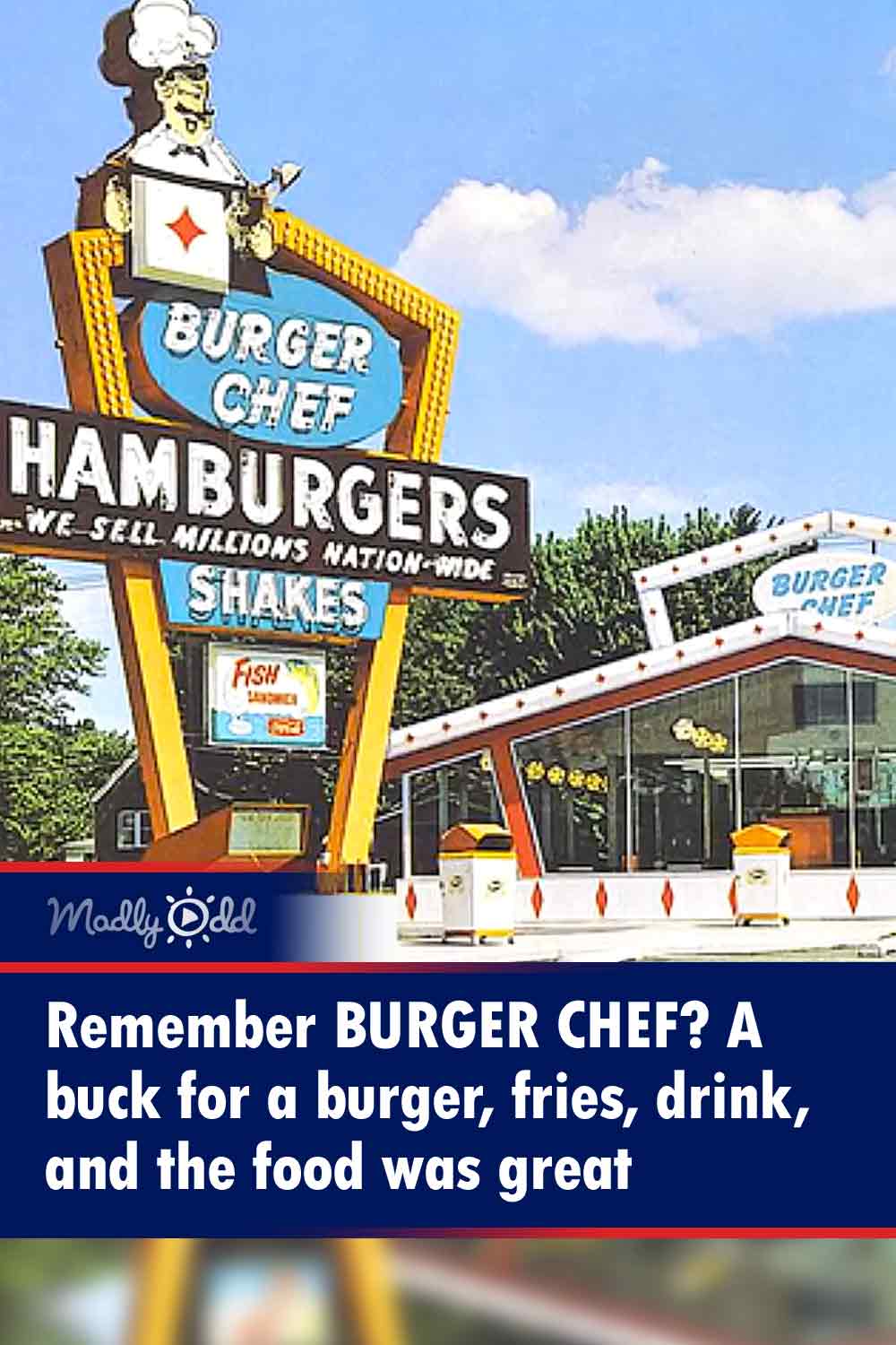 Remember BURGER CHEF? A buck for a burger, fries, drink, and the food was great