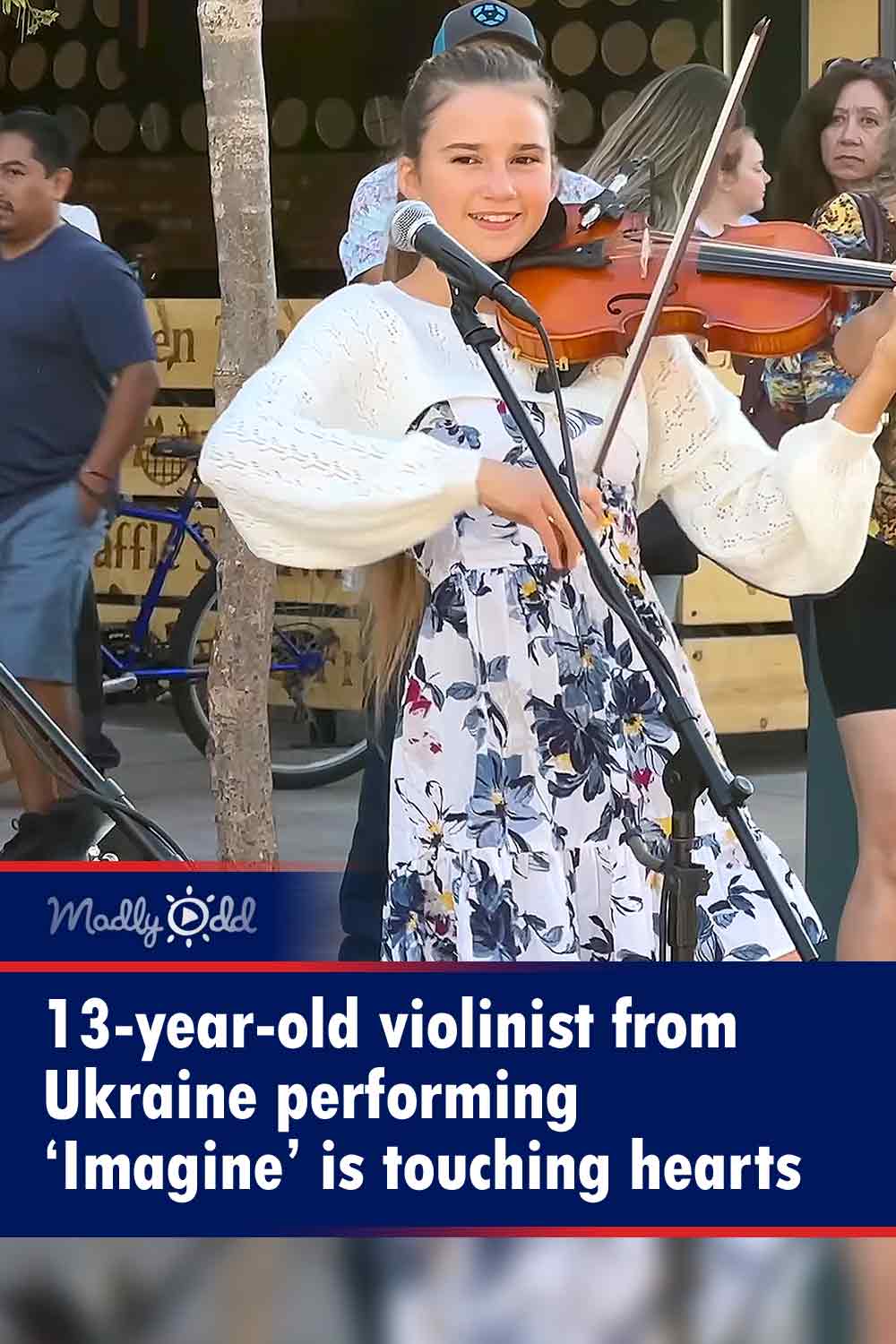 13-year-old violinist from Ukraine performing ‘Imagine’ is touching hearts