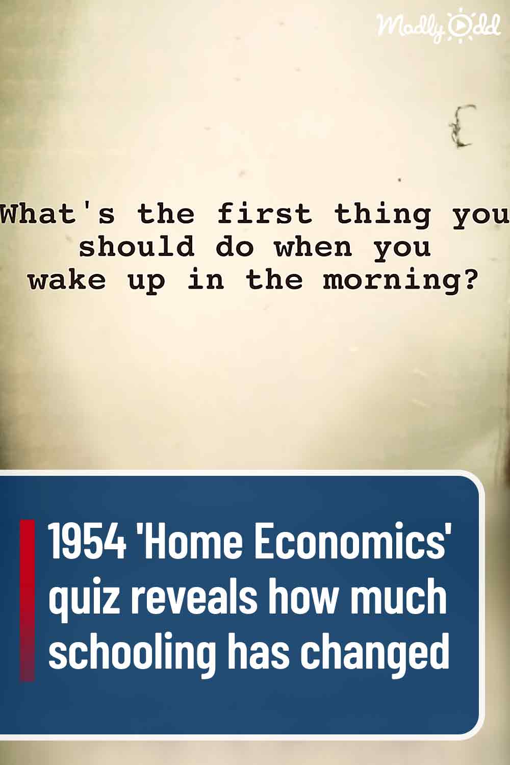1954 \'Home Economics\' quiz reveals how much schooling has changed